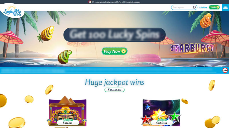 luckyme-slots lobby screenshot