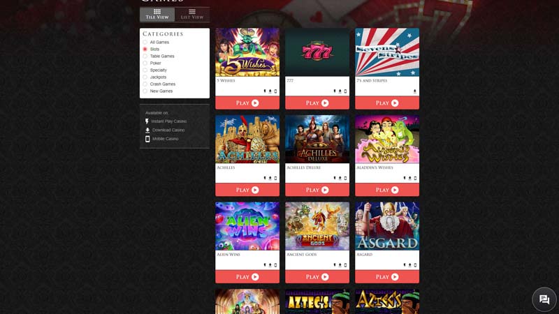 luckyred-casino slots screenshot