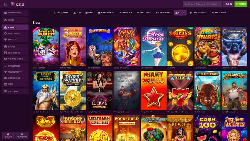 malina-casino slots screenshot