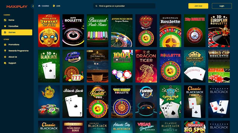 maxiplay-casino live screenshot