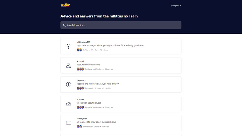 mbit support screenshot
