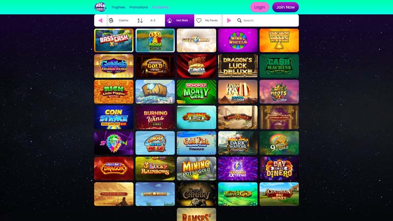 mega-reel-casino slots screenshot