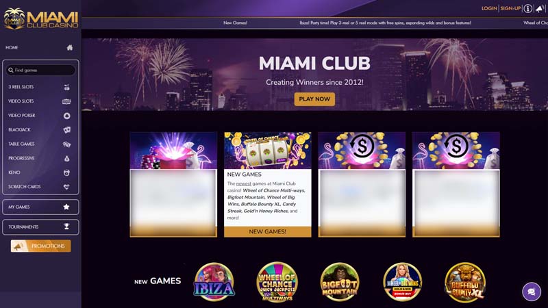 miami-club-casino lobby screenshot