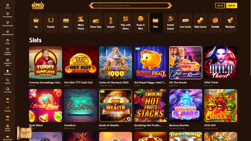 mino-casino slots screenshot