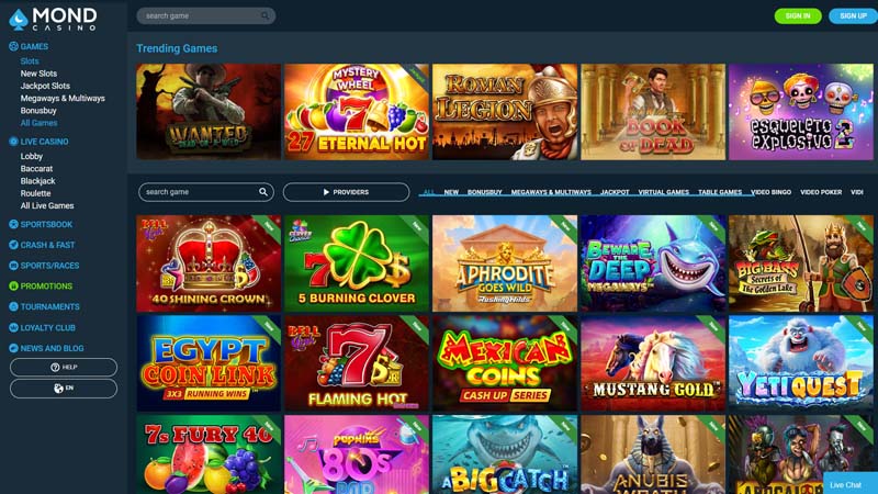 mond-casino slots screenshot