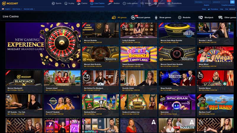 mozzart live screenshot