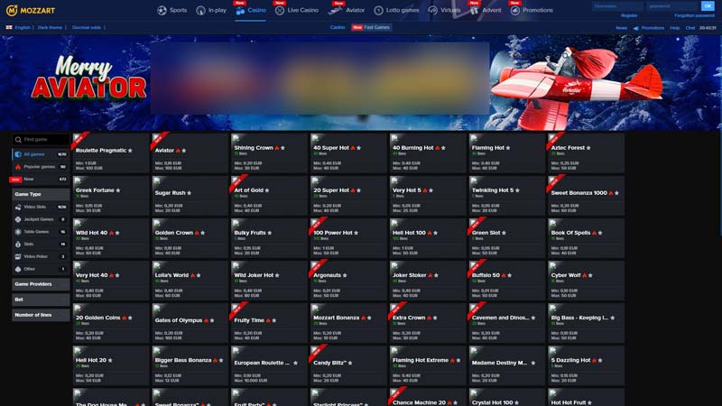 mozzart slots screenshot