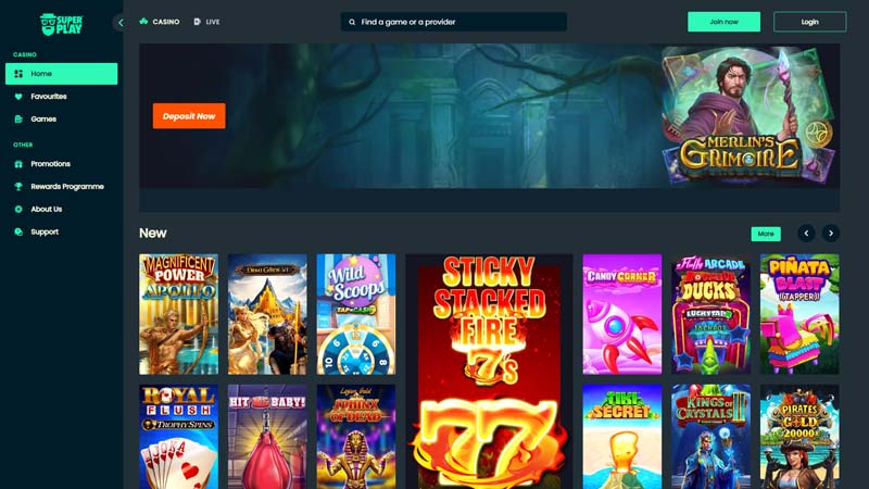 mr-superplay-casino lobby screenshot