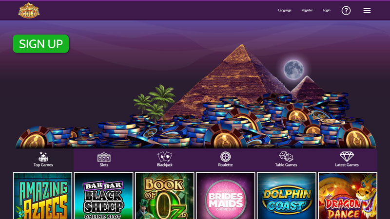 mummys-gold-casino lobby screenshot