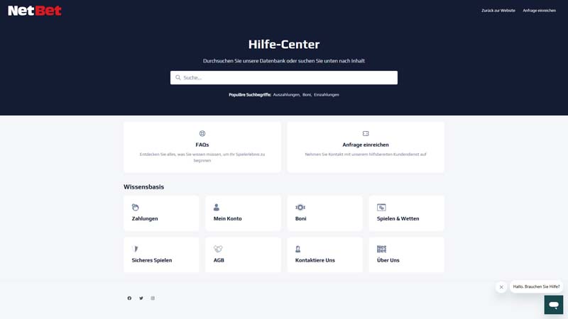 netbet-games support screenshot