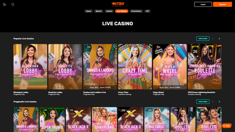 nitrocasino live screenshot