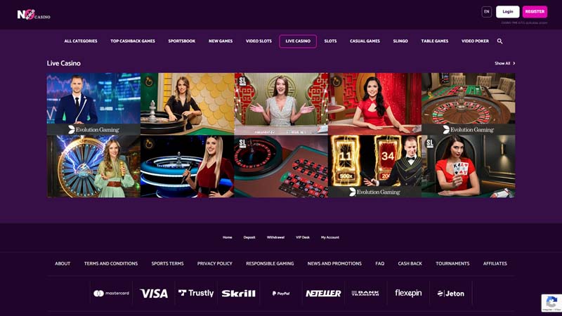 no-bonus-casino live screenshot