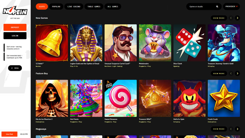 nopein slots screenshot