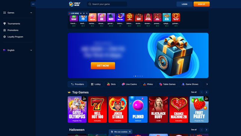 onlywin lobby screenshot
