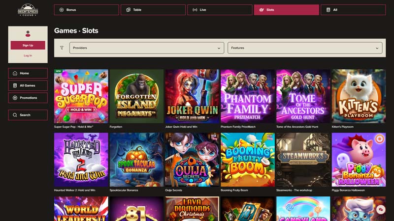 orientxpress-casino slots screenshot