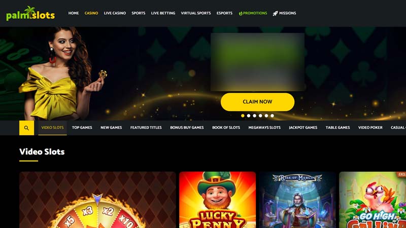 palmslots lobby screenshot