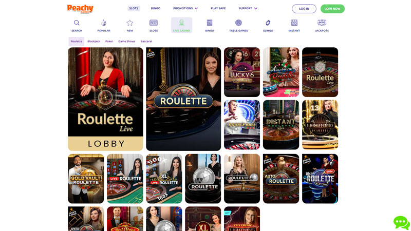 peachy-games live screenshot