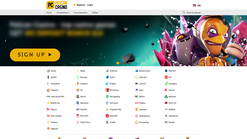 pelican-casino lobby screenshot