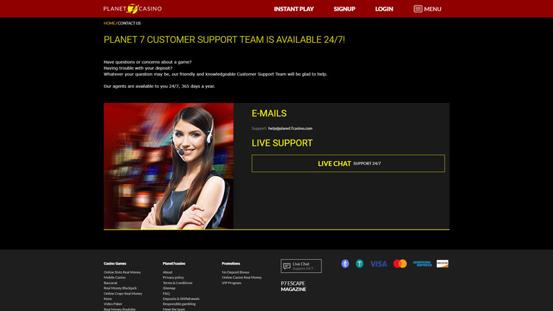 planet-7 support screenshot