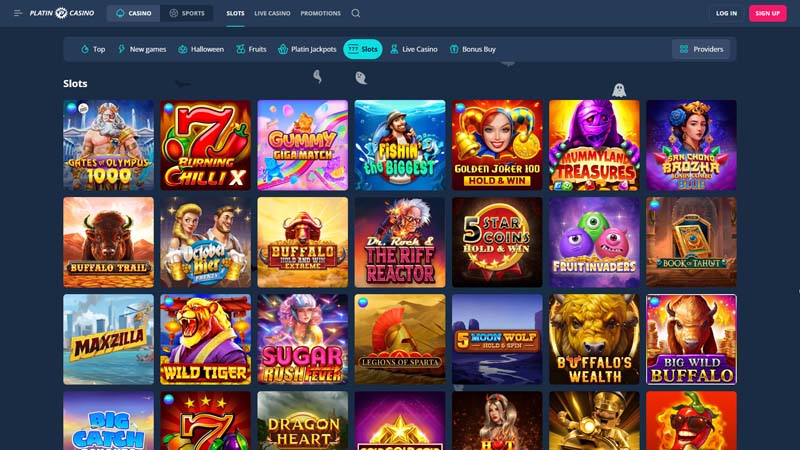 platin-casino slots screenshot