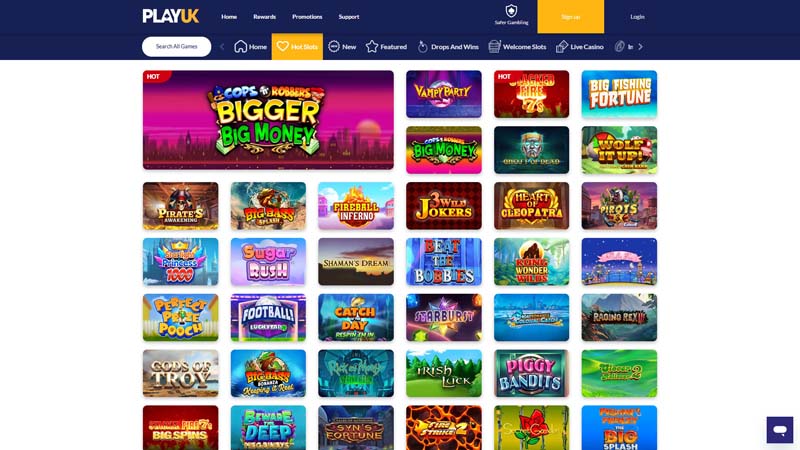 play-uk-casino slots screenshot