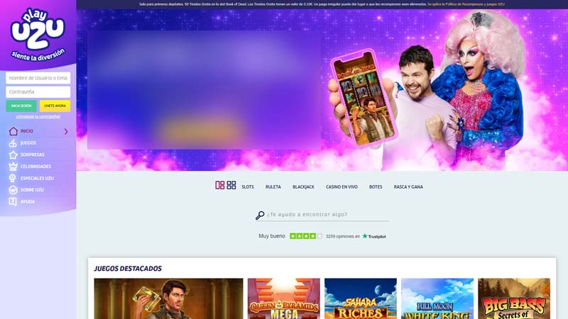 play-uzu lobby screenshot