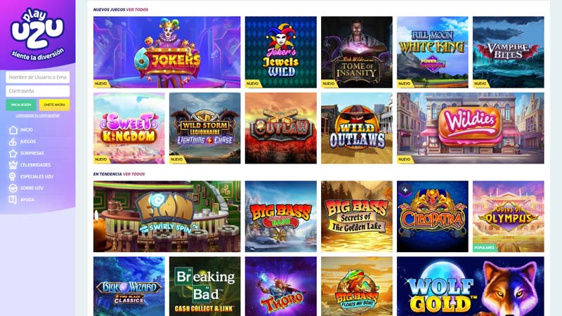 play-uzu slots screenshot