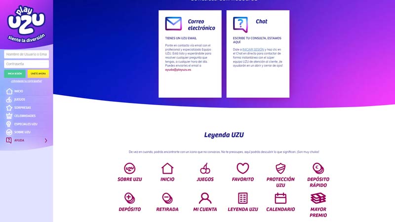 play-uzu support screenshot