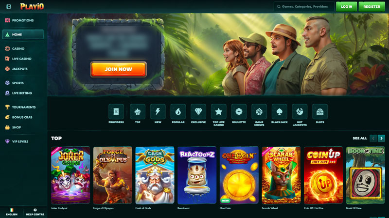 playio lobby screenshot