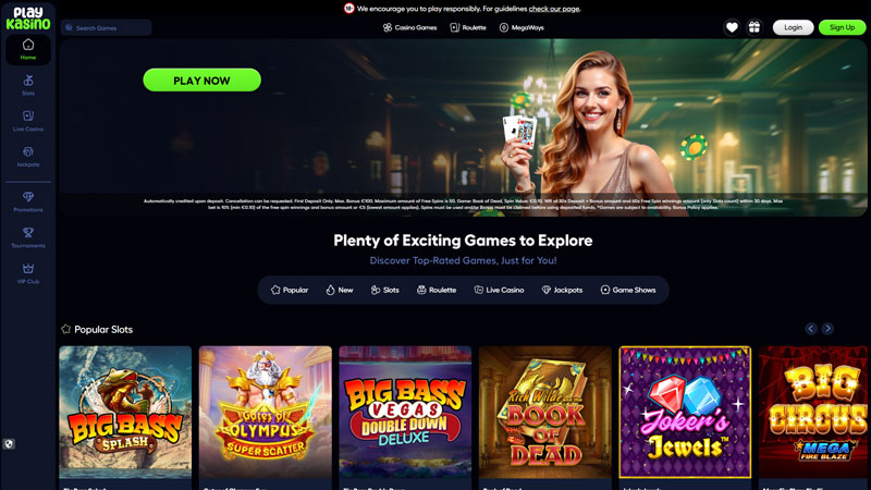 playkasino lobby screenshot