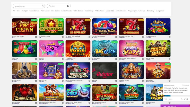 playouwin slots screenshot