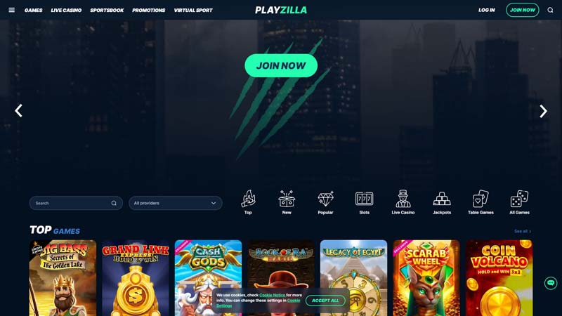 playzilla lobby screenshot