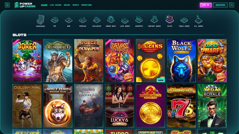 powerupcasino slots screenshot