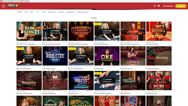 pronto-live live screenshot