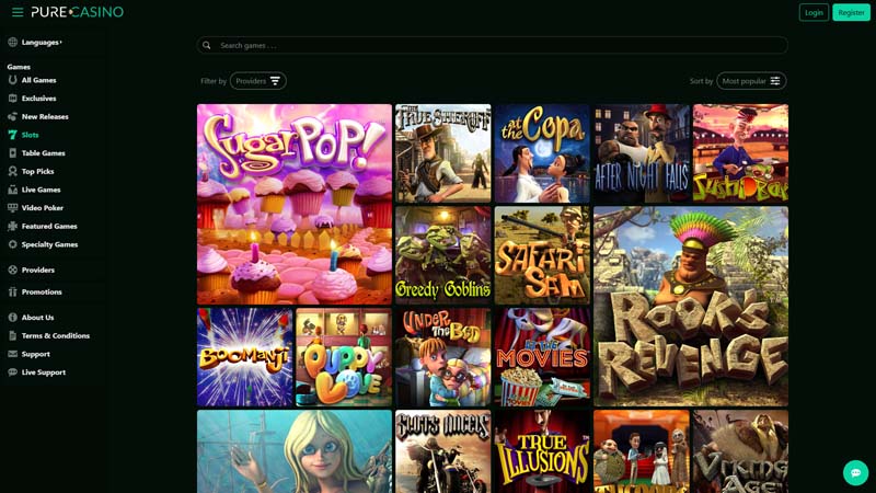 purecasino slots screenshot