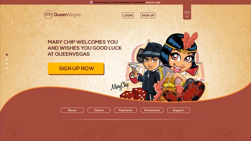 queen-vegas-casino lobby screenshot