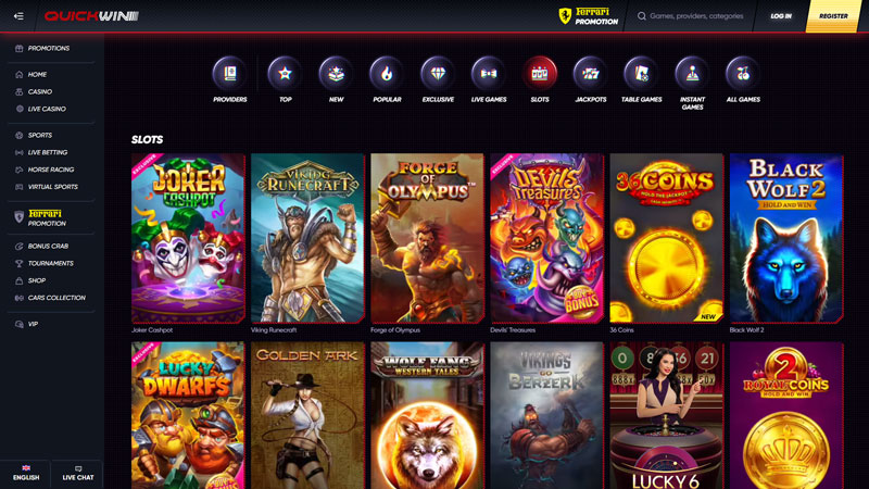 quickwin slots screenshot