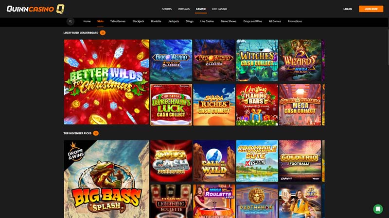 quinnbet slots screenshot