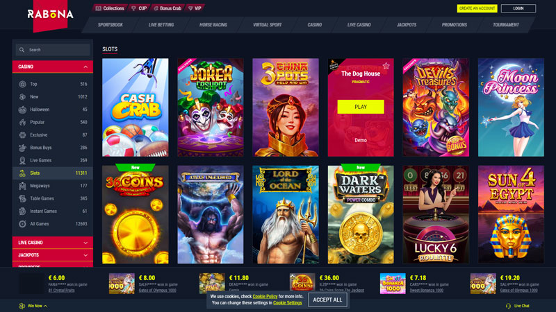 rabona slots screenshot