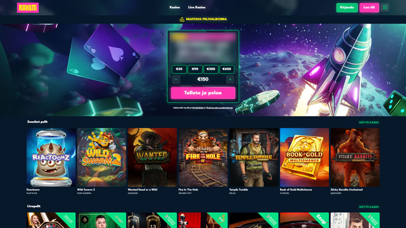 raketti lobby screenshot