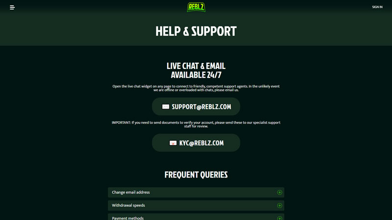 reblz support screenshot