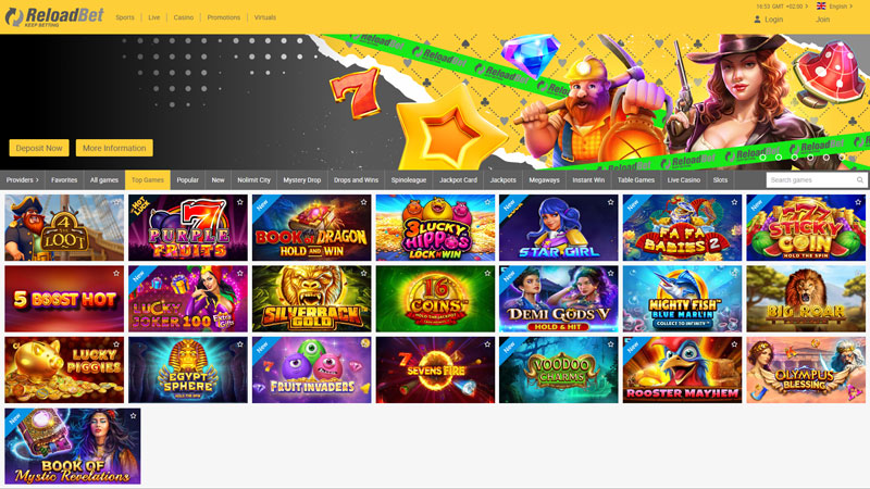 reloadbet-casino slots screenshot