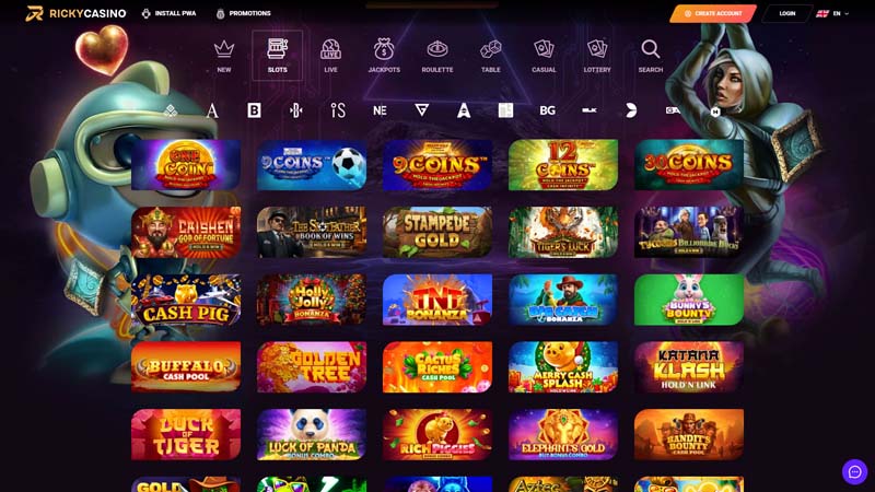 rickycasino slots screenshot