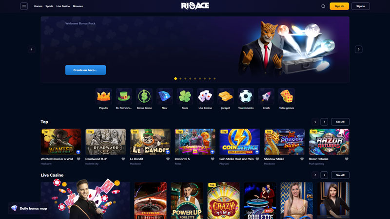 rioace lobby screenshot