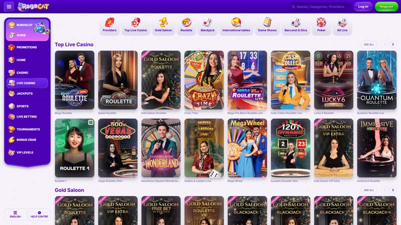 robocat live screenshot