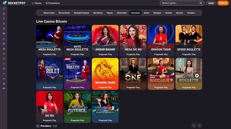 rocketpot live screenshot