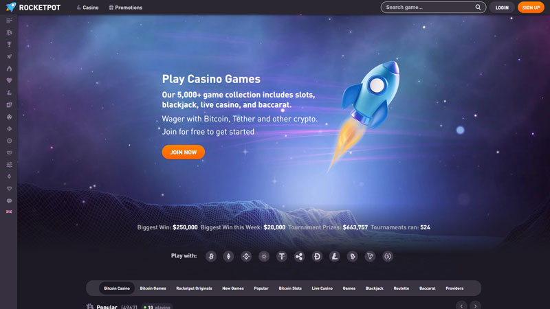 rocketpot lobby screenshot