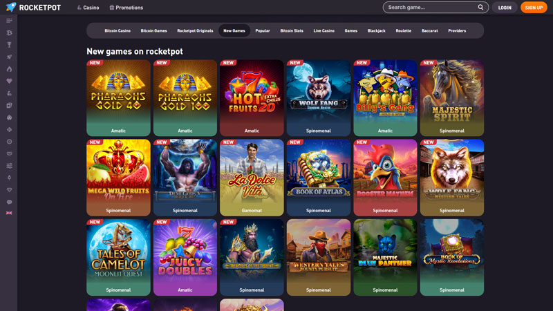 rocketpot slots screenshot