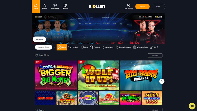 rollbit lobby screenshot