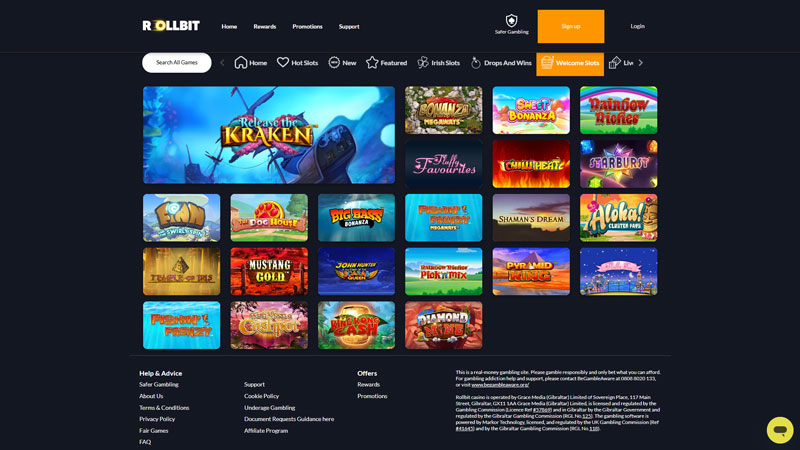 rollbit slots screenshot